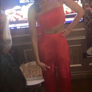 Two piece fringe outfit